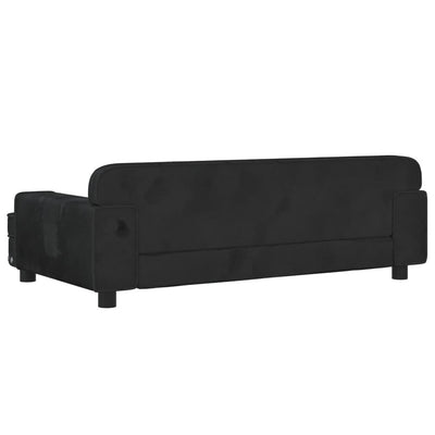 Kids Sofa Black 90x53x30 cm Velvet