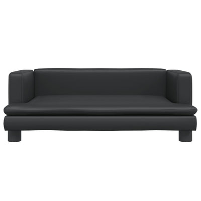 Kids Sofa Black 80x45x30 cm Faux Leather