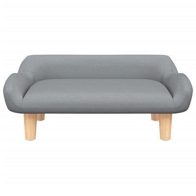 Kids Sofa Light Grey 70x40x24 cm Fabric