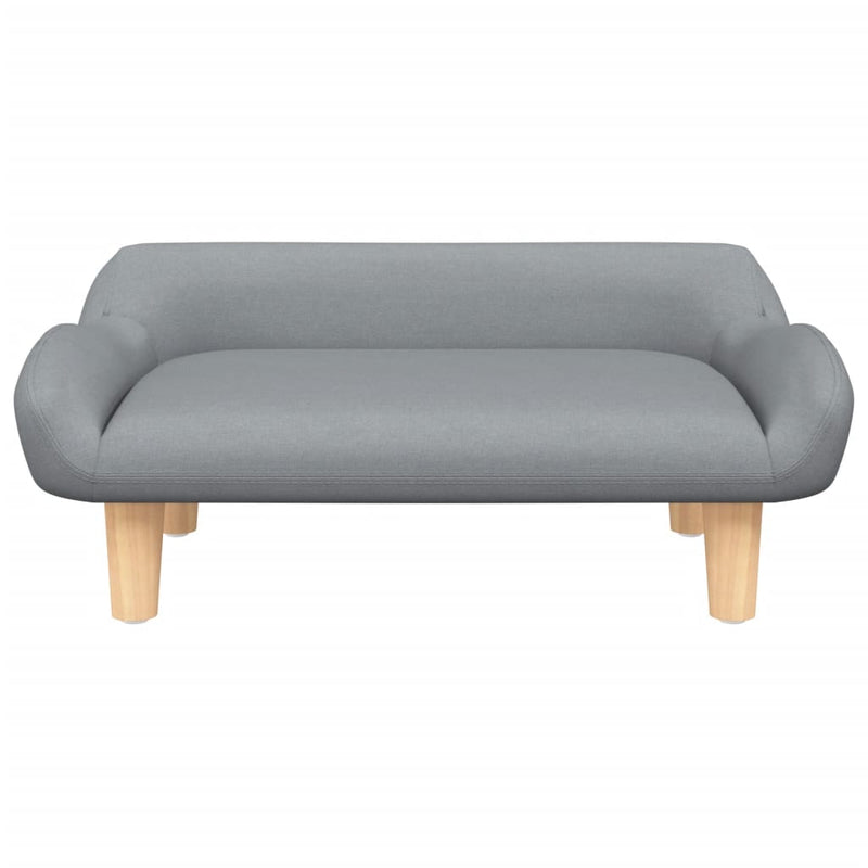 Kids Sofa Light Grey 70x40x24 cm Fabric