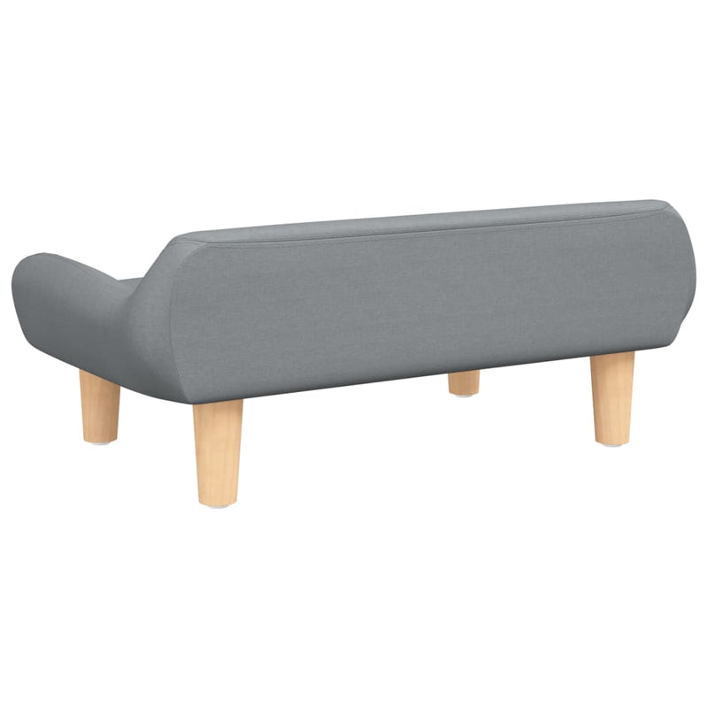 Kids Sofa Light Grey 70x40x24 cm Fabric