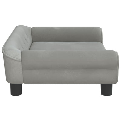 Kids Sofa Light Grey 70x45x26 cm Velvet