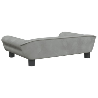 Kids Sofa Light Grey 70x45x26 cm Velvet