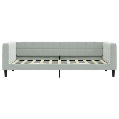 Daybed with Trundle without Mattress Light Grey 90x190 cm