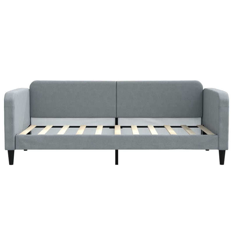 Daybed with Trundle without Mattress Light Grey 90x190 cm