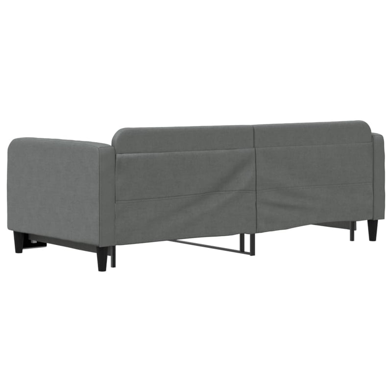 Daybed with Trundle without Mattress Dark Grey 90x190 cm