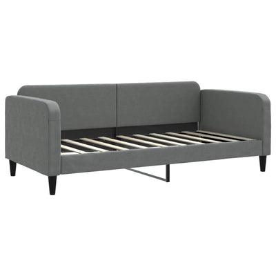 Daybed with Trundle without Mattress Dark Grey 90x190 cm