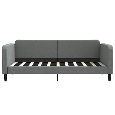 Daybed with Trundle without Mattress Dark Grey 90x190 cm