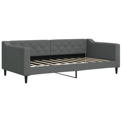 Daybed with Trundle without Mattress Dark Grey 90x190 cm