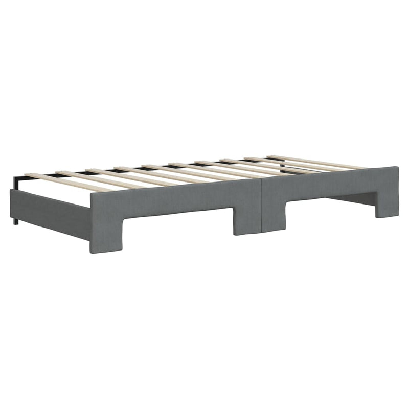 Daybed with Trundle without Mattress Dark Grey 90x190 cm