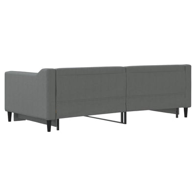 Daybed with Trundle without Mattress Dark Grey 90x190 cm