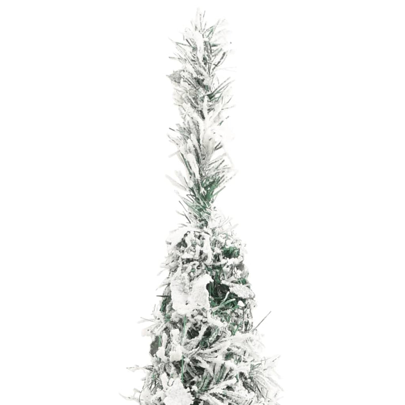 Artificial Christmas Tree Pop-up Flocked Snow 100 LEDs 150 cm