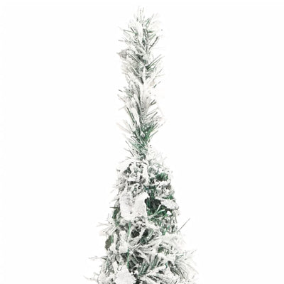 Artificial Christmas Tree Pop-up Flocked Snow 200 LEDs 210 cm