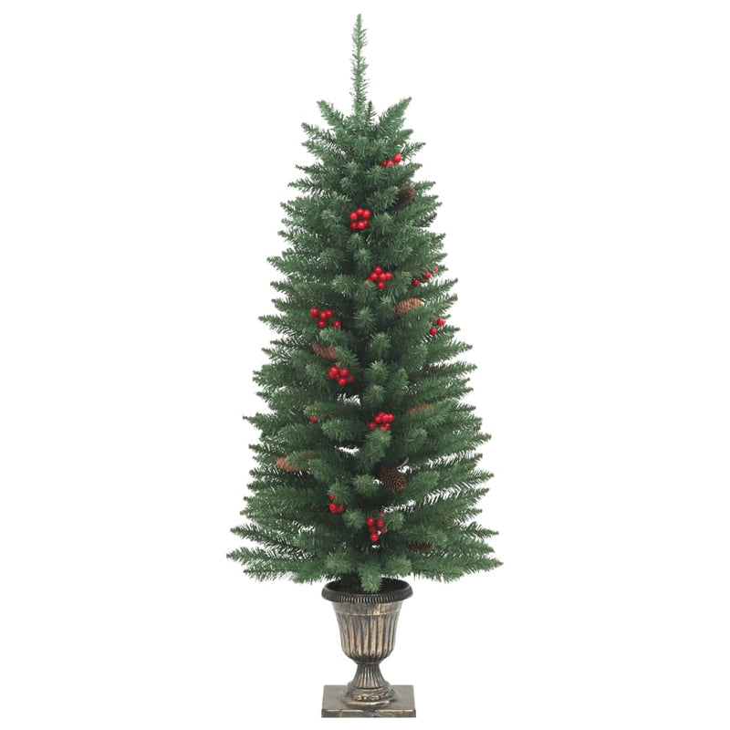 Artificial Christmas Trees 2 pcs 100 LEDs Green 120 cm