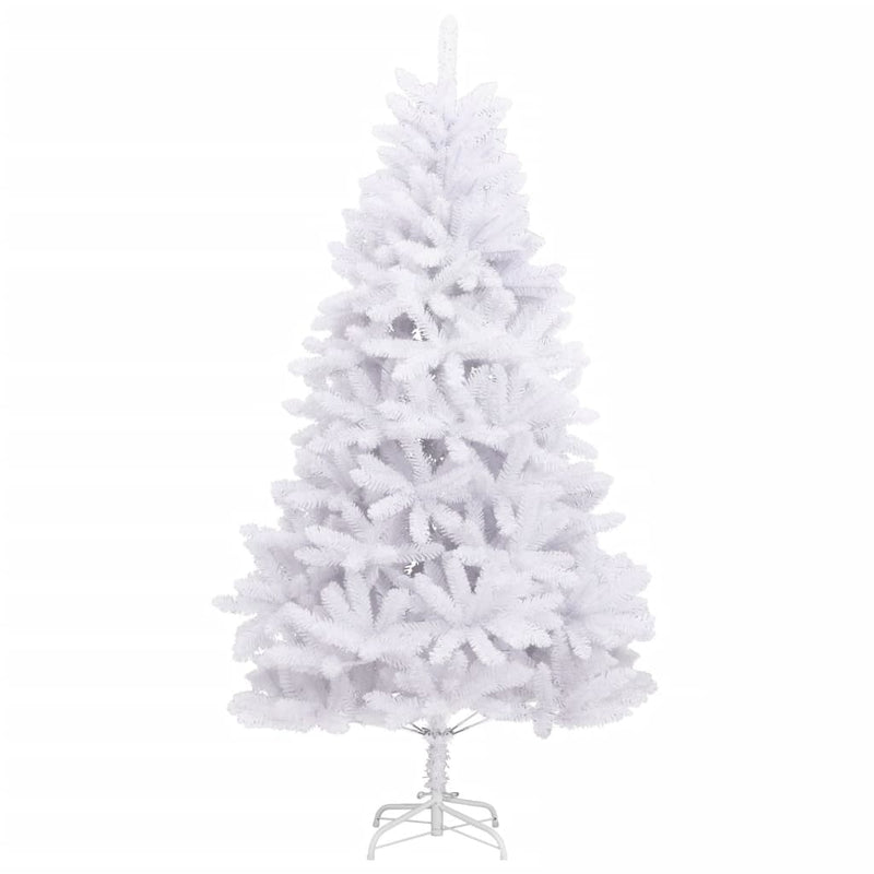 Artificial Hinged Christmas Tree with Stand White 180 cm