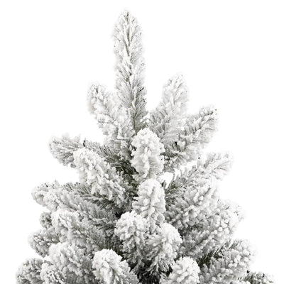 Artificial Hinged Christmas Tree with Flocked Snow 210 cm