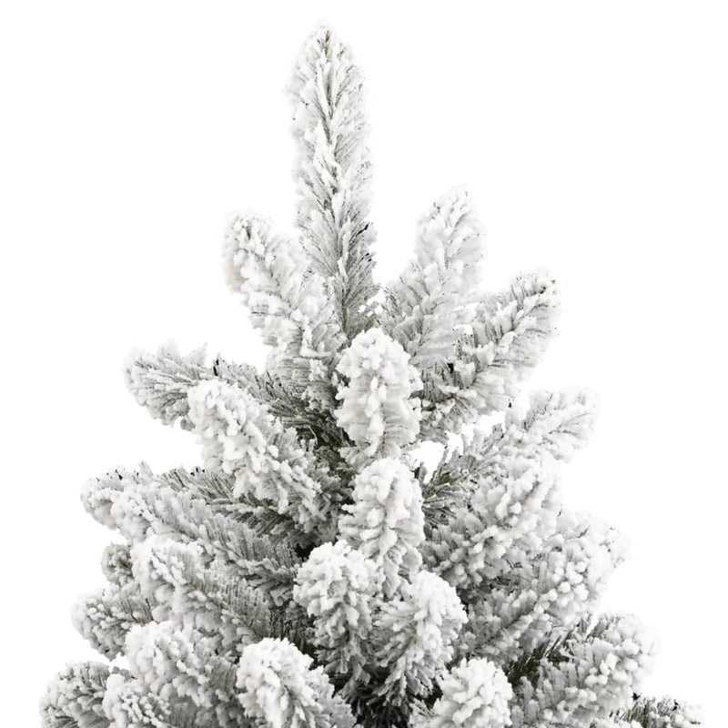 Artificial Hinged Christmas Tree with Flocked Snow 210 cm