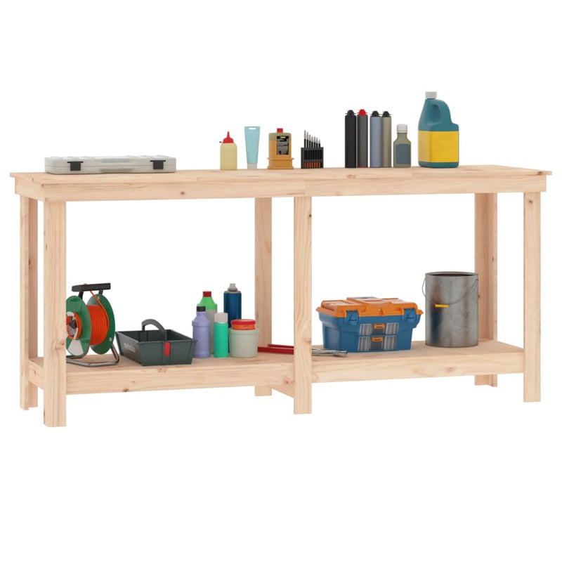 Work Bench 180x50x80 cm Solid Wood Pine