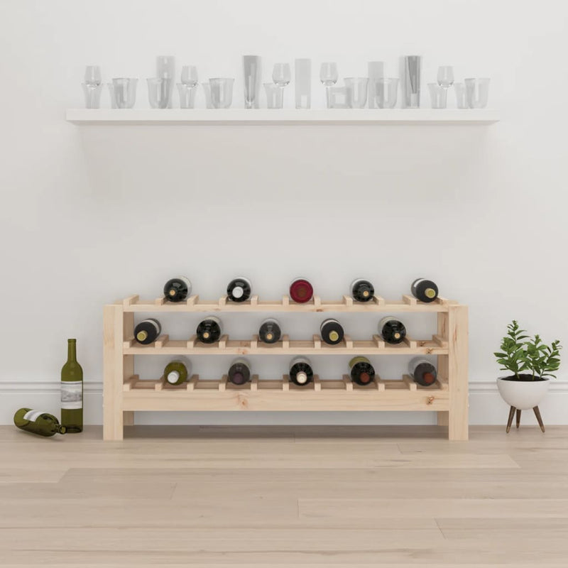 Wine Rack 109.5x30x42 cm Solid Wood Pine