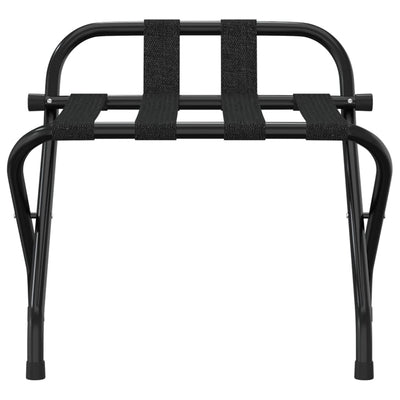 Luggage Rack with Backrest Black 56x39x52 cm