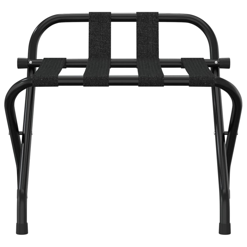 Luggage Rack with Backrest Black 56x39x52 cm