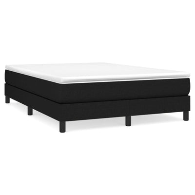 Box Spring Bed with Mattress Black 137x187 cm Double Size Fabric