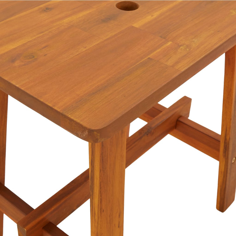 Stool 45x29x45 cm Rectangular Solid Wood Acacia