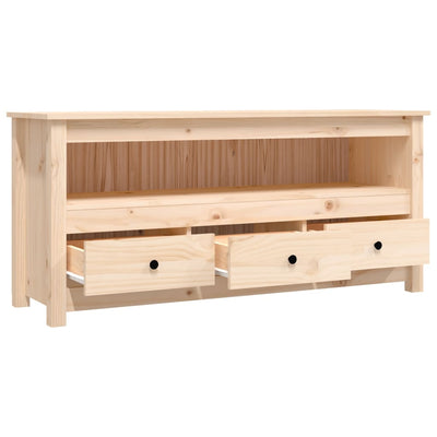 TV Cabinet 114x35x52 cm Solid Wood Pine