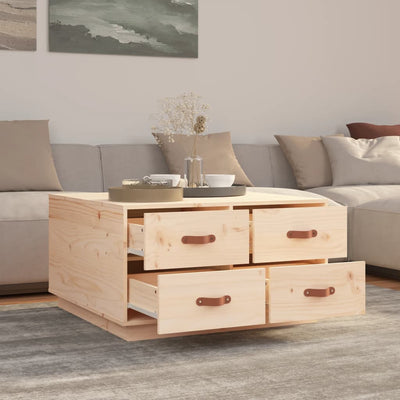 Coffee Table 80x80x45 cm Solid Wood Pine