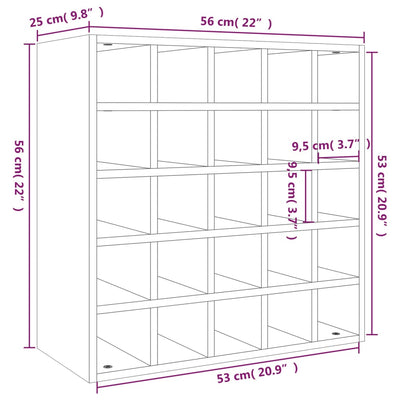 Wine Cabinet 56x25x56 cm Solid Wood Pine