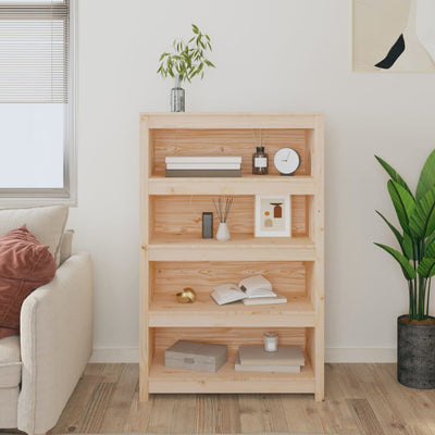 Book Cabinet 80x35x126 cm Solid Wood Pine