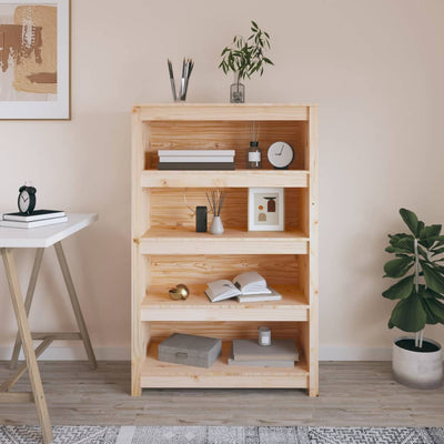 Book Cabinet 80x35x126 cm Solid Wood Pine