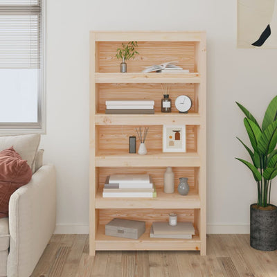 Book Cabinet 80x35x154 cm Solid Wood Pine