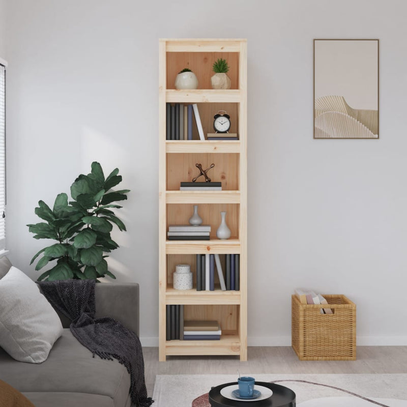 Book Cabinet 50x35x183 cm Solid Wood Pine