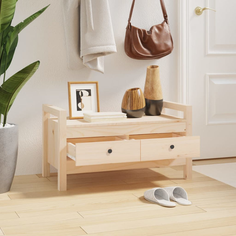 Hall Bench 80x40x43 cm Solid Wood Pine