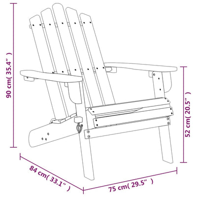 Garden Adirondack Chairs 2 pcs Solid Wood Acacia