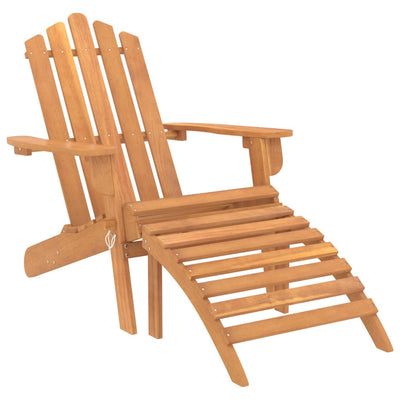 Garden Adirondack Chairs with Footrests 2 pcs Solid Wood Acacia