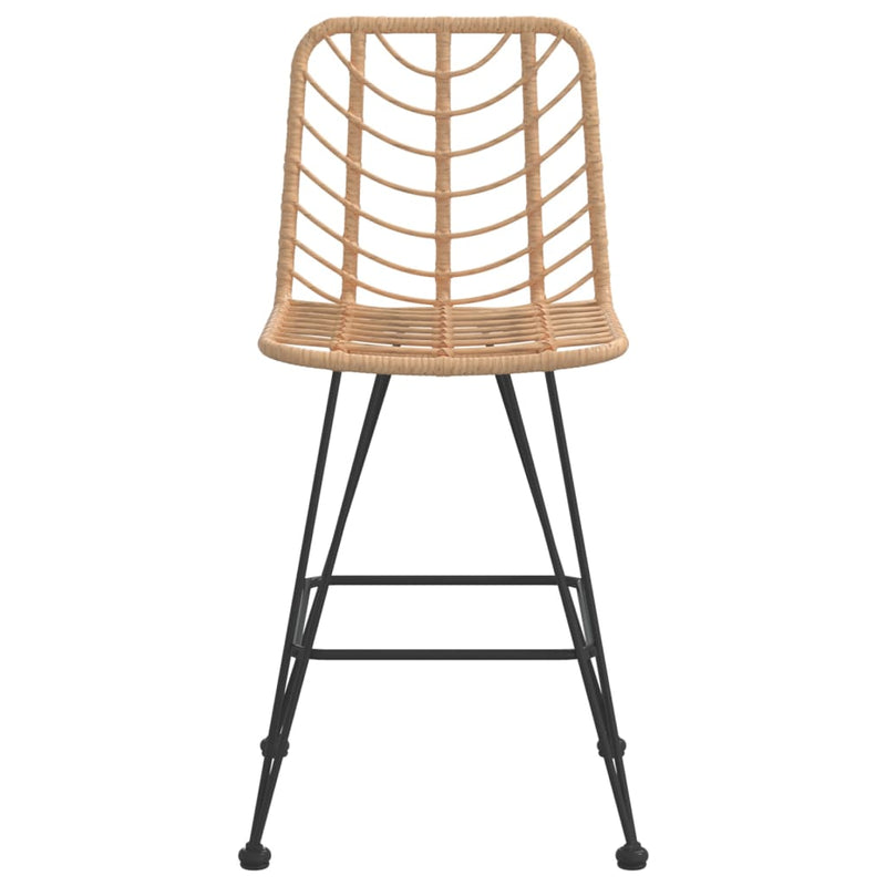 Bar Stools 2 pcs 45x56x103.5 cm PE Rattan and Steel