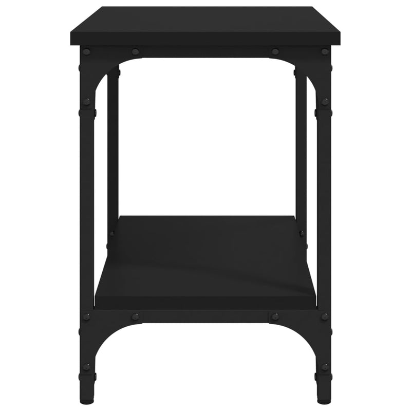 Side Table Black 40x30x42 cm Engineered Wood