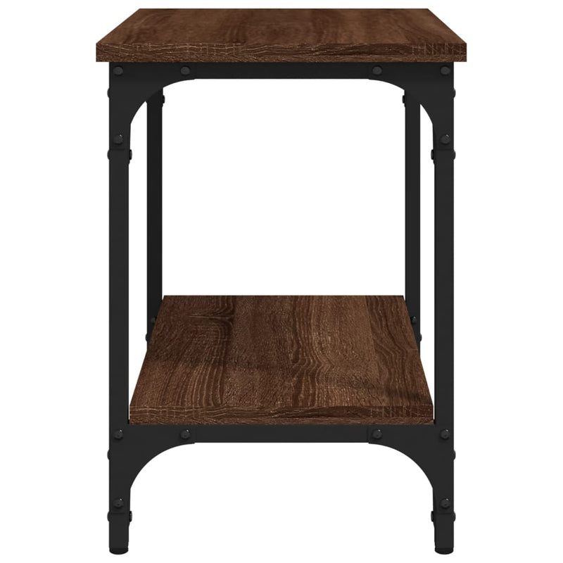 Side Table Brown Oak 40x30x42 cm Engineered Wood