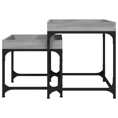 Side Tables 2 pcs Grey Sonoma Engineered Wood