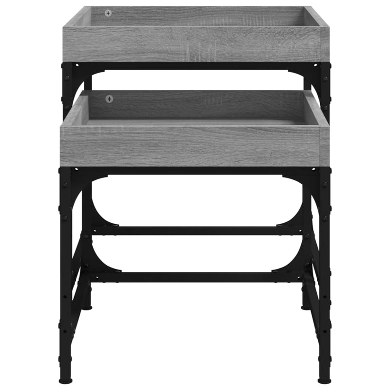 Side Tables 2 pcs Grey Sonoma Engineered Wood