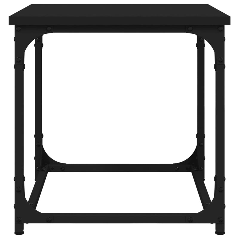 Side Table Black 40x40x40 cm Engineered Wood