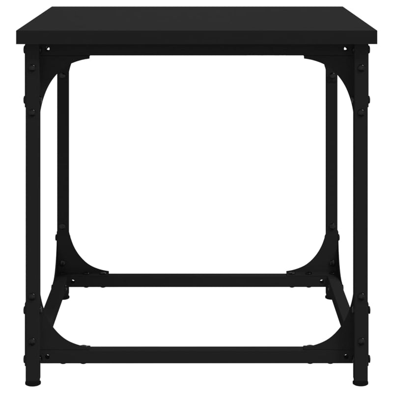 Side Table Black 40x40x40 cm Engineered Wood