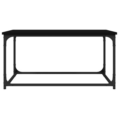 Coffee Table Black 80x50x40 cm Engineered Wood and Iron