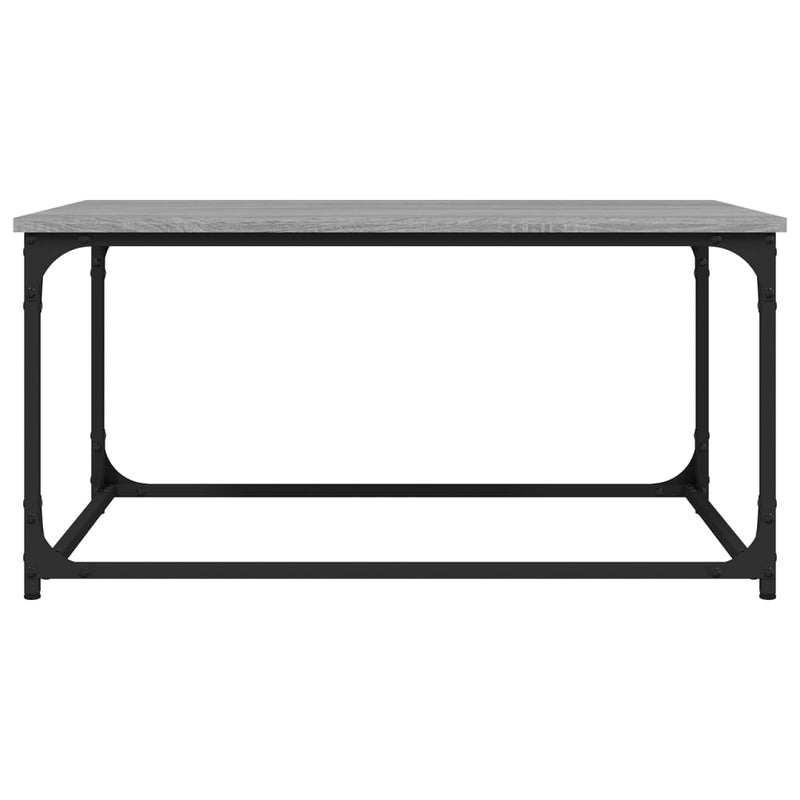 Coffee Table Grey Sonoma 80x50x40 cm Engineered Wood and Iron