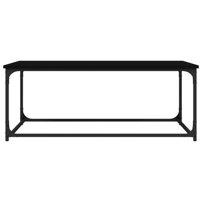 Coffee Table Black 102x50x40 cm Engineered Wood and Iron