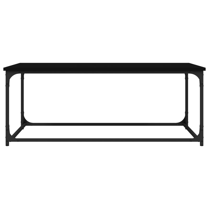 Coffee Table Black 102x50x40 cm Engineered Wood and Iron