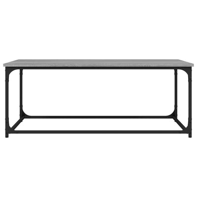 Coffee Table Grey Sonoma 102x50x40 cm Engineered Wood and Iron