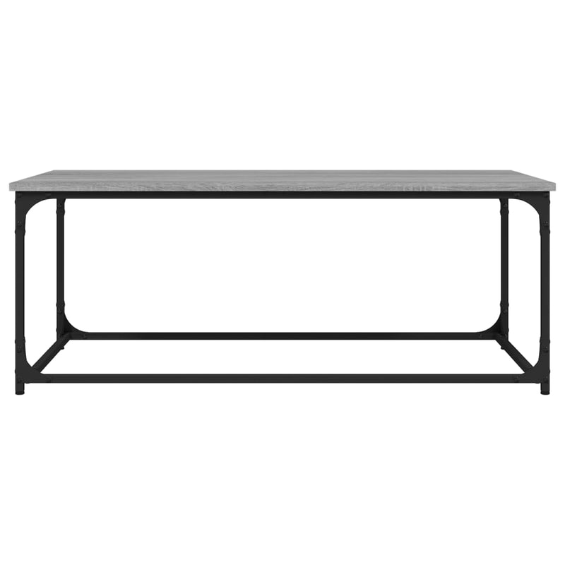 Coffee Table Grey Sonoma 102x50x40 cm Engineered Wood and Iron